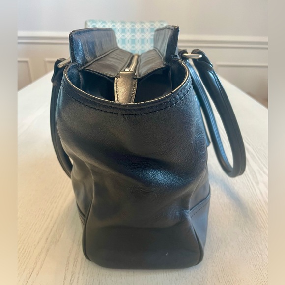 Coach Legacy Candace Black Leather Carryall Large Purse-pre authenticated - Picture 5 of 9